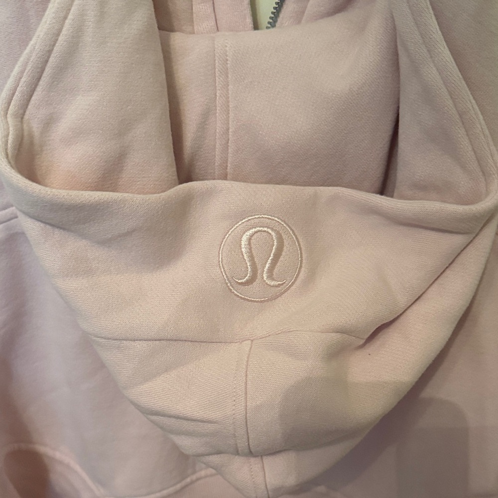Lululemon Scuba Oversized Half Zip Pink Cropped Hoodie size XS/S - Picture 3 of 4